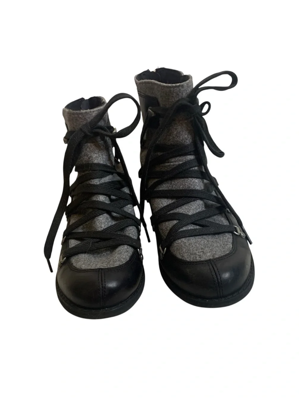 NEW Merrell Shiloh II Warm Boots Black Gray Leather Wool Felt Ankle Booties 9